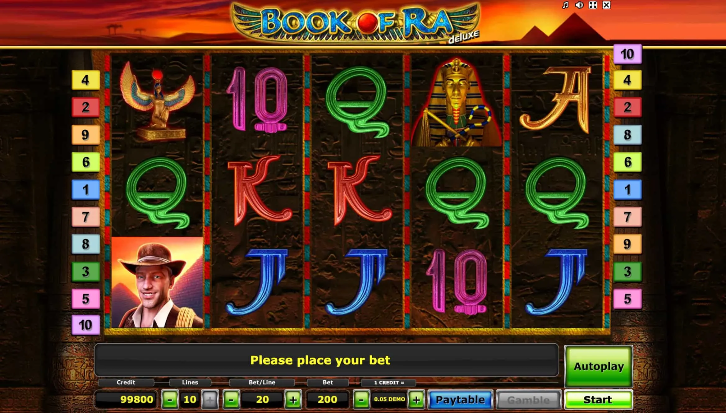 Procedura completa per giocare a Book of Ra Deluxe